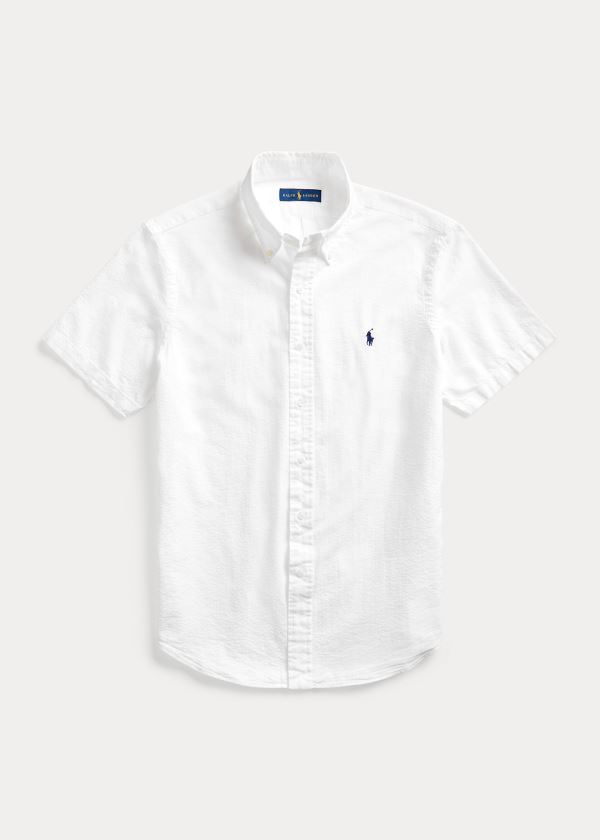 Men's Polo Ralph Lauren Classic Fit Seersucker Shirts | 296173BLX